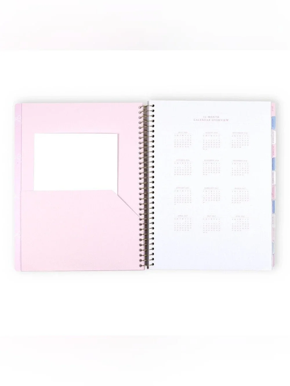 NWT LoveShackFancy x Yoobi 2026-2027 Teacher Planner Ribbon Rosa - Sterling Dusk